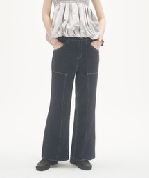 ワークディテールデニムパンツ