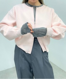 スウェットライクジップカーディガン