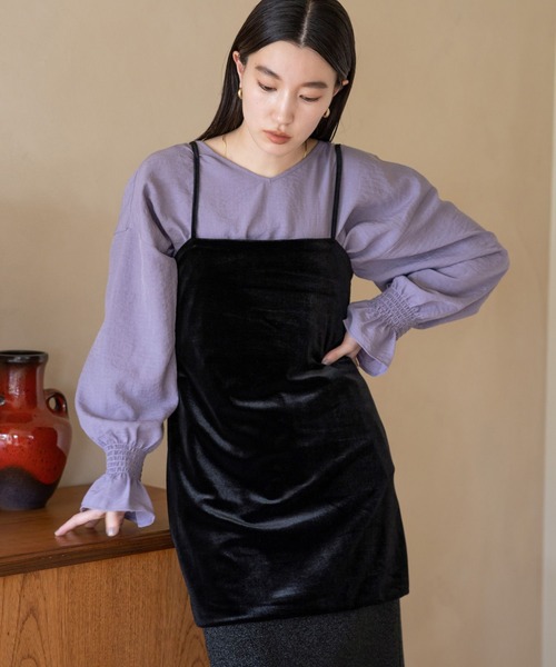 LOWRYS FARM（ローリーズファーム）の「レイヤードキャミチュニック　972832（キャミソール・レディース・ブラック/ブラック系その他・FREE）」の15枚目の写真