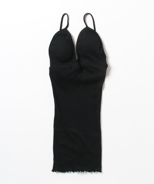 HAKUJI コットンキャミソール　ブラック HAKUJI ハクジ Twist cotton bra O/S ツイスト コットン ワン