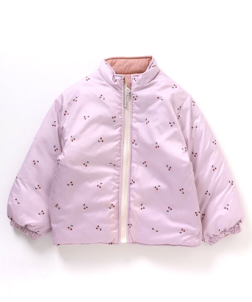 apres les cours（アプレレクール）の「【洗える・2Way】バラエティリバーシブル中綿ジャケット（ダウンジャケット/コート・キッズ・オフホワイト/ラベンダー/ネイビー/オレンジ/ピンク・90/120/140/130/80/110/100）」の6枚目の写真