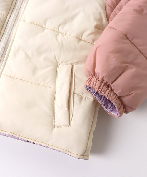 apres les cours（アプレレクール）の「【洗える・2Way】バラエティリバーシブル中綿ジャケット（ダウンジャケット/コート・キッズ・オフホワイト/ラベンダー/ネイビー/オレンジ/ピンク・90/120/140/130/80/110/100）」の16枚目の写真