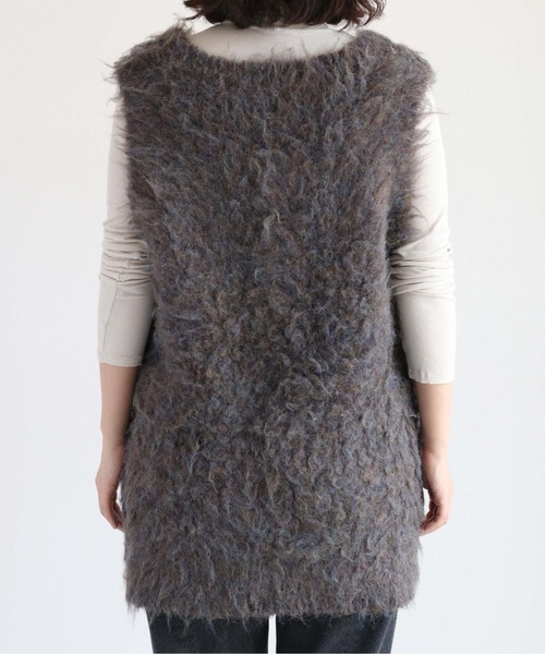 cepo(セポ)の「シャギーロングベスト(ベスト・レディース・ブラウン/オフホワイト/ブルー・M)」の17枚目の写真