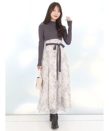 MERCURYDUO | ニットドッキングトワルトジュイワンピース(ワンピース)