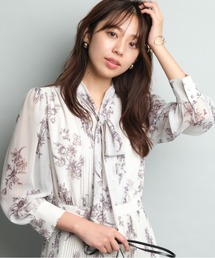 JUSGLITTY（ジャスグリッティー）の「配色プリーツプリントワンピース