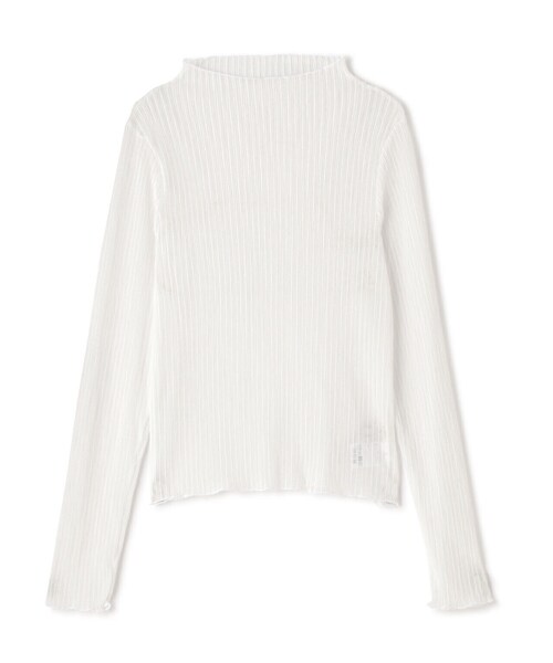 N.（N. Natural Beauty Basic）（エヌエヌナチュラルビューティーベーシック）の「シュリンクハイネックシアーインナーカットソー（Tシャツ/カットソー・レディース・ホワイト/ブラック/ブルー・MEDIUM）」の13枚目の写真