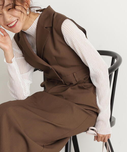 N.（N. Natural Beauty Basic）（エヌエヌナチュラルビューティーベーシック）の「シュリンクハイネックシアーインナーカットソー（Tシャツ/カットソー・レディース・ホワイト/ブラック/ブルー・MEDIUM）」の14枚目の写真