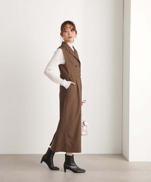 N.（N. Natural Beauty Basic）（エヌエヌナチュラルビューティーベーシック）の「シュリンクハイネックシアーインナーカットソー（Tシャツ/カットソー・レディース・ホワイト/ブラック/ブルー・MEDIUM）」の17枚目の写真