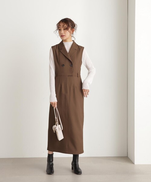 N.（N. Natural Beauty Basic）（エヌエヌナチュラルビューティーベーシック）の「シュリンクハイネックシアーインナーカットソー（Tシャツ/カットソー・レディース・ホワイト/ブラック/ブルー・MEDIUM）」の18枚目の写真