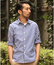 EDIFICE | ◇ブルーストライプROLL UP レギュラー1(シャツ/ブラウス)