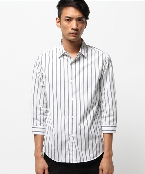 EDIFICE（エディフィス）の「◇ブルーストライプROLL UP レギュラー1（シャツ/ブラウス・メンズ・ブルー系その他/ホワイト/ブルー・46/48/44）」の10枚目の写真