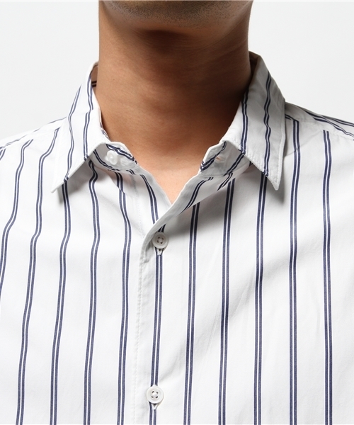 EDIFICE（エディフィス）の「◇ブルーストライプROLL UP レギュラー1（シャツ/ブラウス・メンズ・ブルー系その他/ホワイト/ブルー・46/48/44）」の13枚目の写真