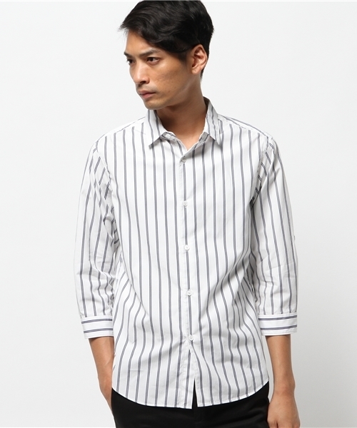 EDIFICE（エディフィス）の「◇ブルーストライプROLL UP レギュラー1（シャツ/ブラウス・メンズ・ブルー系その他/ホワイト/ブルー・46/48/44）」の15枚目の写真