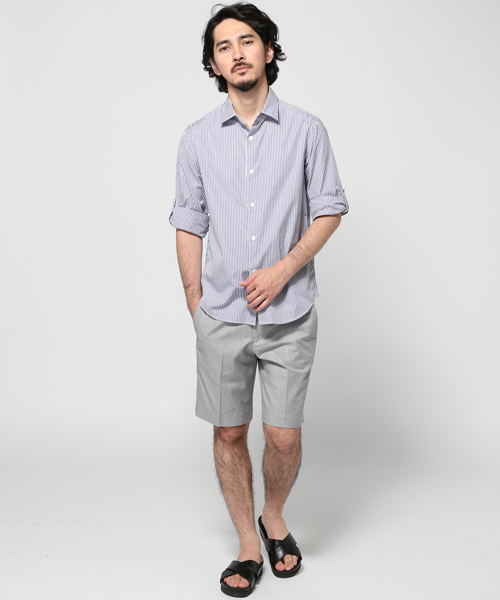 EDIFICE（エディフィス）の「◇ブルーストライプROLL UP レギュラー1（シャツ/ブラウス・メンズ・ブルー系その他/ホワイト/ブルー・46/48/44）」の18枚目の写真