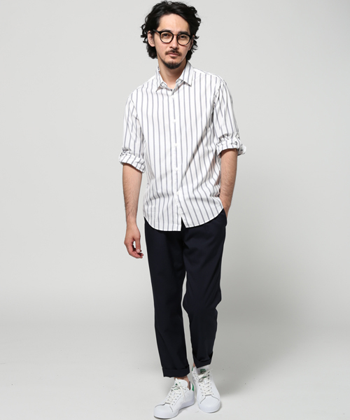 EDIFICE（エディフィス）の「◇ブルーストライプROLL UP レギュラー1（シャツ/ブラウス・メンズ・ブルー系その他/ホワイト/ブルー・46/48/44）」の19枚目の写真