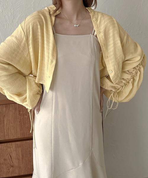 apres jour clair(アプレジュールクレア)の「【apres jour clair】袖ドロストバンドカラーシャツ【ZOZOTOWN限定アイテム】(シャツ/ブラウス・レディース・イエロー系その他/アイボリー/ベージュ・フリー/X-LARGE)」の19枚目の写真