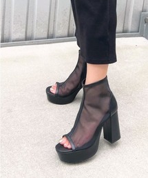 R&E | 【R&E】シアー厚底ブーツサンダル(ブーツ)