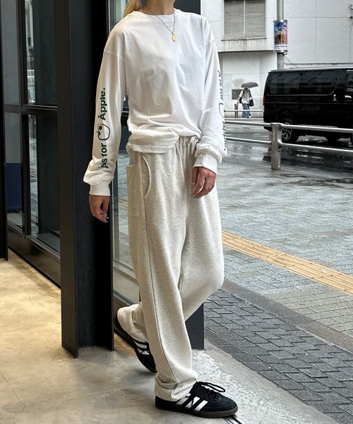 ALAND（エーランド）の「【UNISEX】ALAND／ワッペンロゴパンツ（ウラケ） 2976333（スウェットパンツ・レディース・ネイビー/ブラック/ライトグレー・MEDIUM/LARGE）」の5枚目の写真