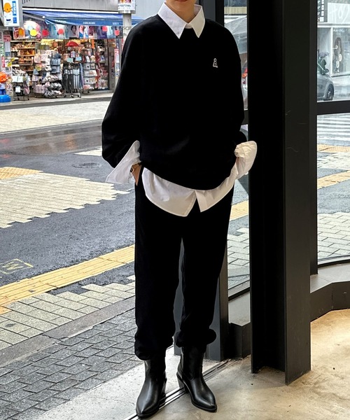 ALAND（エーランド）の「【UNISEX】ALAND／ワッペンロゴパンツ（ウラケ） 2976333（スウェットパンツ・レディース・ネイビー/ブラック/ライトグレー・MEDIUM/LARGE）」の9枚目の写真