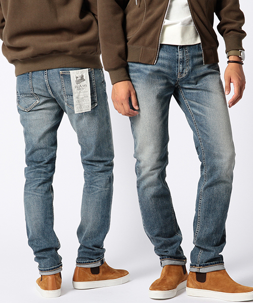 BEAMS（ビームス）の「◆BEAMS / ハイストレッチ スキニー デニム パンツ（デニムパンツ・メンズ・サックスブルー/ブラック・SMALL/MEDIUM/LARGE/X-LARGE）」の2枚目の写真