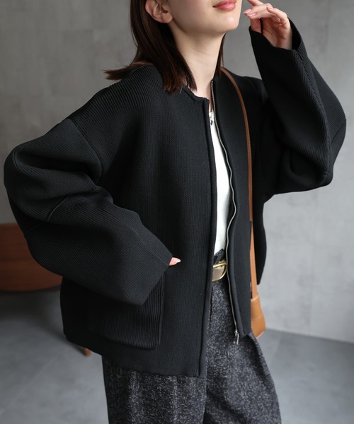 セール】＜新色追加＞ ランタンスリーブショートブルゾン