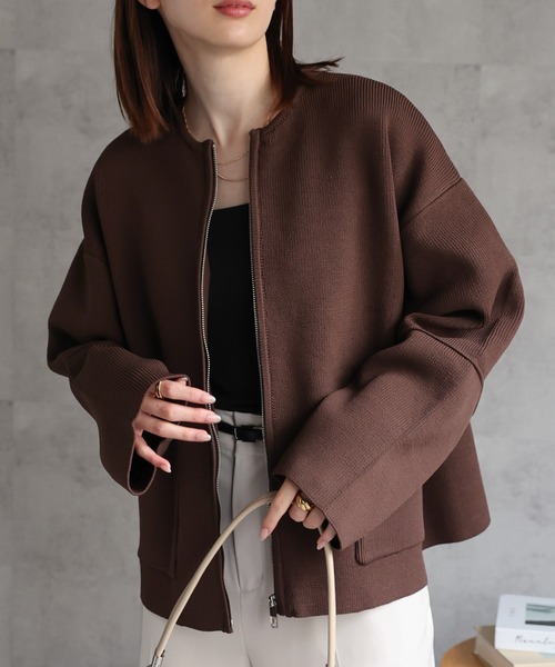 セール】＜新色追加＞ ランタンスリーブショートブルゾン