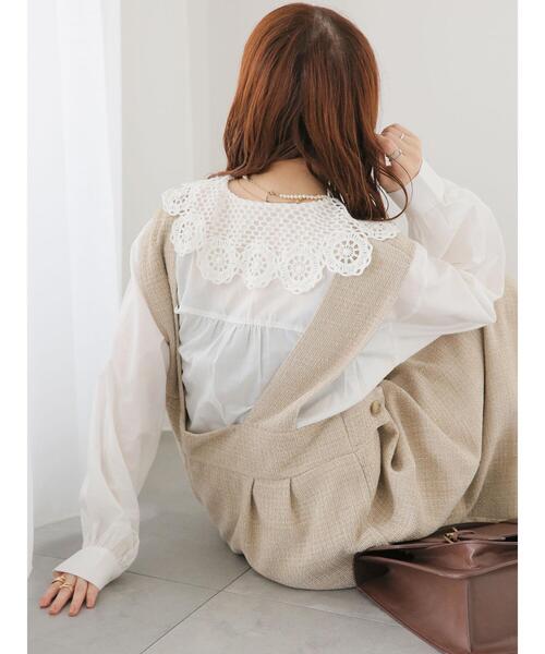 アイボリー×モカブラウン 袷 格子 お召 袖のみ仕付け糸付き 美品