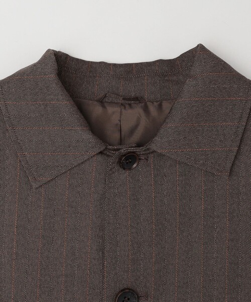 極美品✨️SHIPS シップス ステンカラーコート 茶 ヘリンボーン Mサイズ 極美品✨️SHIPS シップス ステンカラーコート 茶 ヘリンボーン Mサイズ