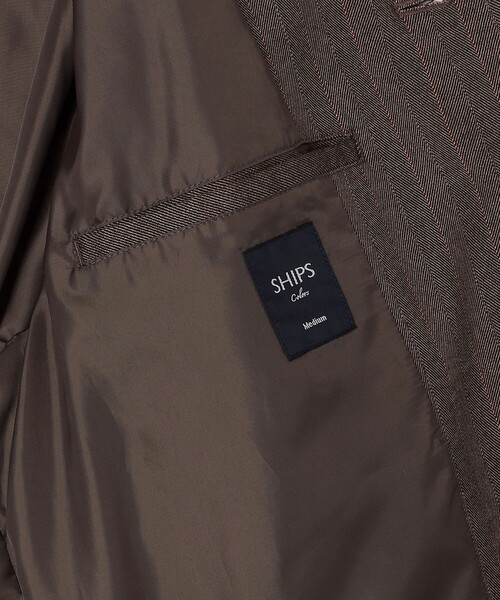 極美品✨️SHIPS シップス ステンカラーコート 茶 ヘリンボーン Mサイズ 極美品✨️SHIPS シップス ステンカラーコート 茶 ヘリンボーン Mサイズ