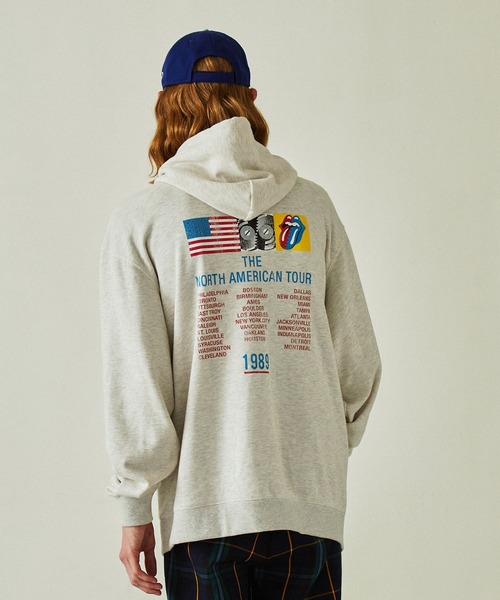 EMMA CLOTHES（エマクローズ）の「【The Rolling Stones/Queen】ロックプリント オーバーサイズ ピグメント加工 プルオーバーパーカー EMMA CLOTHES（パーカー・メンズ・グレー系2/ネイビー系3/ブラック系1/ブラック系3/グレー系1/ネイビー系1/ブラック系2・M/L）」の19枚目の写真