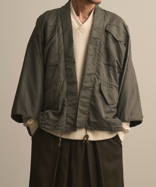 和ROBE(ワローブ)の「和ROBE / WA-65 HAORI(ミリタリージャケット・メンズ・カーキ/ブラック・3/2)」の15枚目の写真