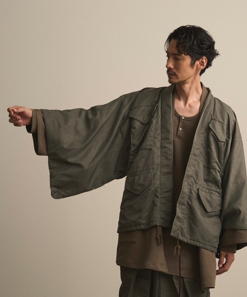 和ROBE(ワローブ)の「和ROBE / WA-65 HAORI(ミリタリージャケット・メンズ・カーキ/ブラック・3/2)」の20枚目の写真