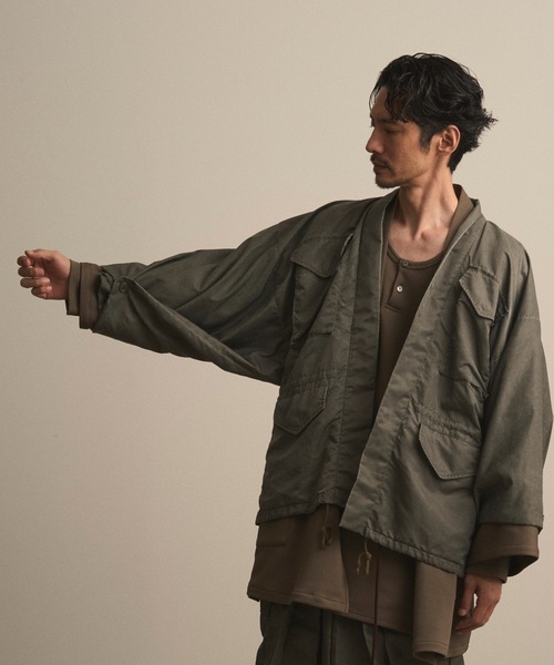 和ROBE(ワローブ)の「和ROBE / WA-65 HAORI(ミリタリージャケット・メンズ・カーキ/ブラック・3/2)」の21枚目の写真