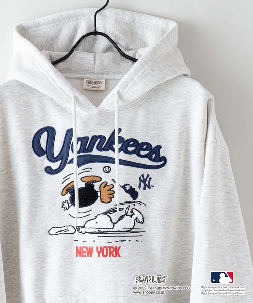 MLB ×PEANUTS】別注コラボ 裏起毛 フーディー プルオーバー