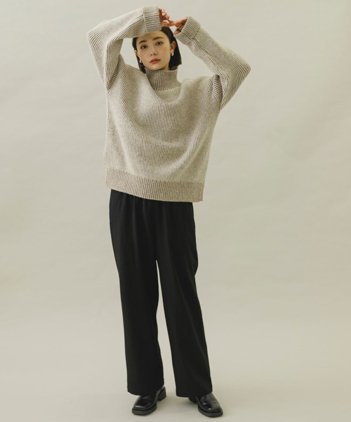 URBAN RESEARCH Sonny Label（アーバンリサーチサニーレーベル）の「配色畦編みリバーシブルニット（ニット/セーター・レディース・ベージュ系その他/ブラック系その他/グリーン系その他・FREE）」の13枚目の写真