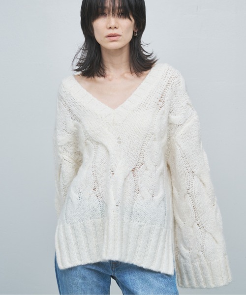 GALLARDAGALANTE ガリャルダガランテ ラクーンオーバーVニット GALLARDAGALANTE（ガリャルダガランテ）の「ラクーンオーバーVニット