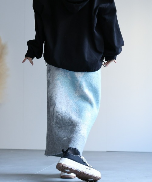sakishimatokyo(サキシマトーキョー)の「前後2WAY ニュアンス柄 ジャガードニットスカート(スカート・レディース・ピンク/ブルー/グレー・FREE)」の15枚目の写真