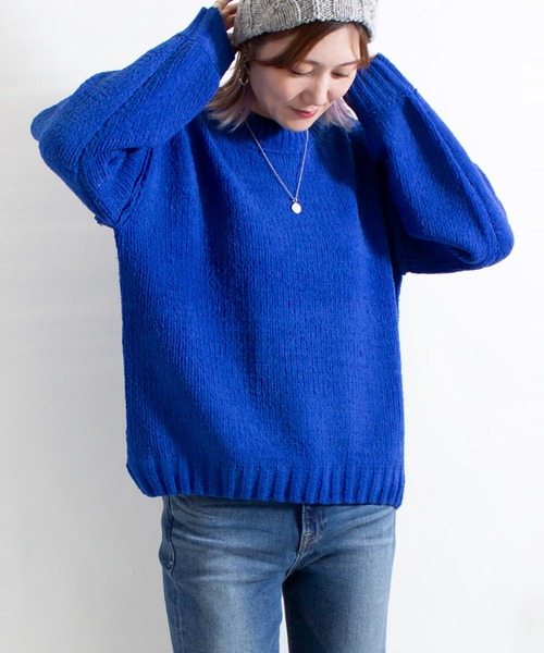 ALL ORDINARIES（オールオーディナリーズ）の「【LITTLE MARKET（リトルマーケット）】モールヤーンニットプルオーバー（ニット/セーター・レディース・グレー/イエロー/ブルー・FREE）」の2枚目の写真