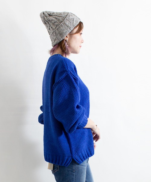 ALL ORDINARIES（オールオーディナリーズ）の「【LITTLE MARKET（リトルマーケット）】モールヤーンニットプルオーバー（ニット/セーター・レディース・グレー/イエロー/ブルー・FREE）」の9枚目の写真