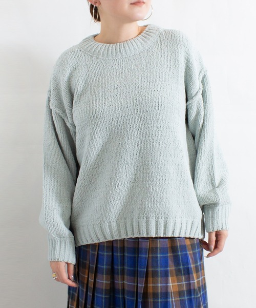 ALL ORDINARIES（オールオーディナリーズ）の「【LITTLE MARKET（リトルマーケット）】モールヤーンニットプルオーバー（ニット/セーター・レディース・グレー/イエロー/ブルー・FREE）」の11枚目の写真