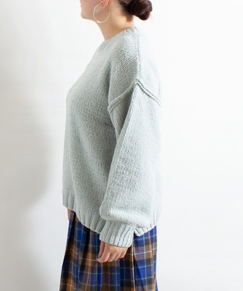 ALL ORDINARIES（オールオーディナリーズ）の「【LITTLE MARKET（リトルマーケット）】モールヤーンニットプルオーバー（ニット/セーター・レディース・グレー/イエロー/ブルー・FREE）」の12枚目の写真