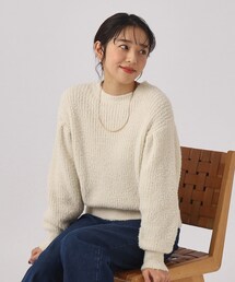 DRESKIP（ドレスキップ）の「◆【やわらかカラー】 ふわふわラメ フェザータッチ クルーネックニット（ニット/セーター）」