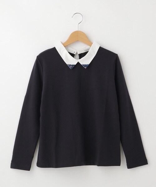 &Bridge(アンドブリッジ)の「POU DOU DOU シャツ衿付カットソー(Tシャツ/カットソー・レディース・ブルー系その他/グレー・02)」の1枚目の写真