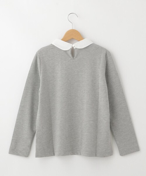 &Bridge(アンドブリッジ)の「POU DOU DOU シャツ衿付カットソー(Tシャツ/カットソー・レディース・ブルー系その他/グレー・02)」の4枚目の写真