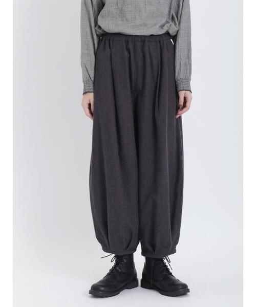 Samansa Mos2（サマンサ モスモス）の「【リサイクルコットン】ヘリンボーン起毛バルーンパンツ（その他パンツ・レディース・ブラック/チャコールグレー/ベージュ・F）」の17枚目の写真
