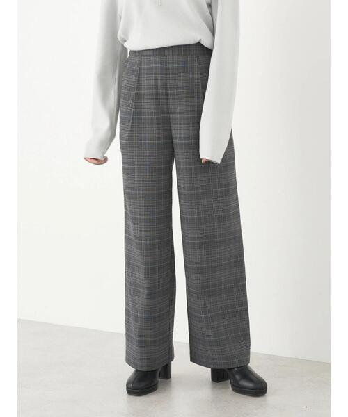 earth music&ecology（アースミュージックアンドエコロジー）の「チェックストレートパンツ（その他パンツ・レディース・ベージュ系その他4/グレー系その他3・S/M）」の3枚目の写真