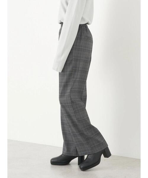 earth music&ecology（アースミュージックアンドエコロジー）の「チェックストレートパンツ（その他パンツ・レディース・ベージュ系その他4/グレー系その他3・S/M）」の4枚目の写真