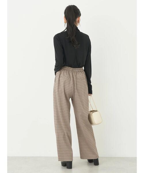 earth music&ecology（アースミュージックアンドエコロジー）の「チェックストレートパンツ（その他パンツ・レディース・ベージュ系その他4/グレー系その他3・S/M）」の12枚目の写真