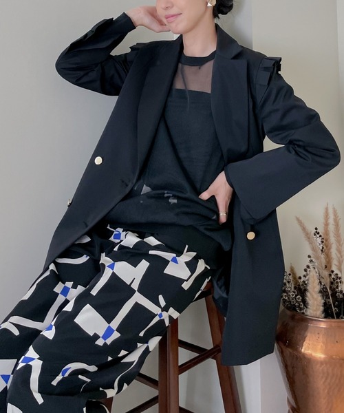 TEVALT（ヴァレット）の「フリルテーラードジャケット（テーラード