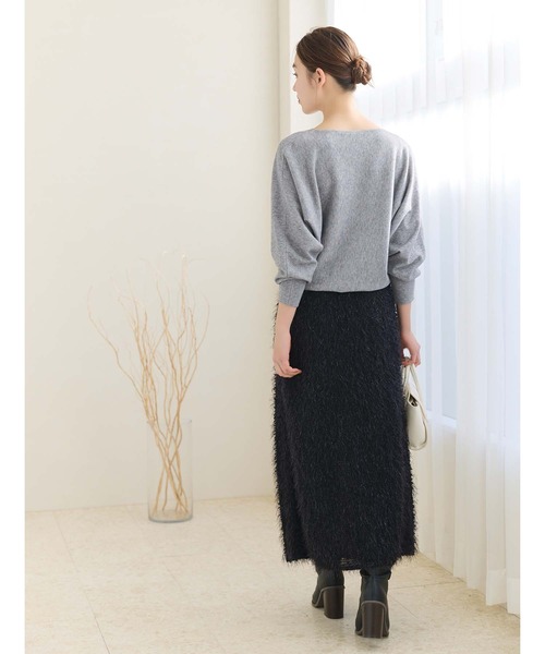 ラメフェザーヤーンニットスカート（スカート）｜Edit Sheen